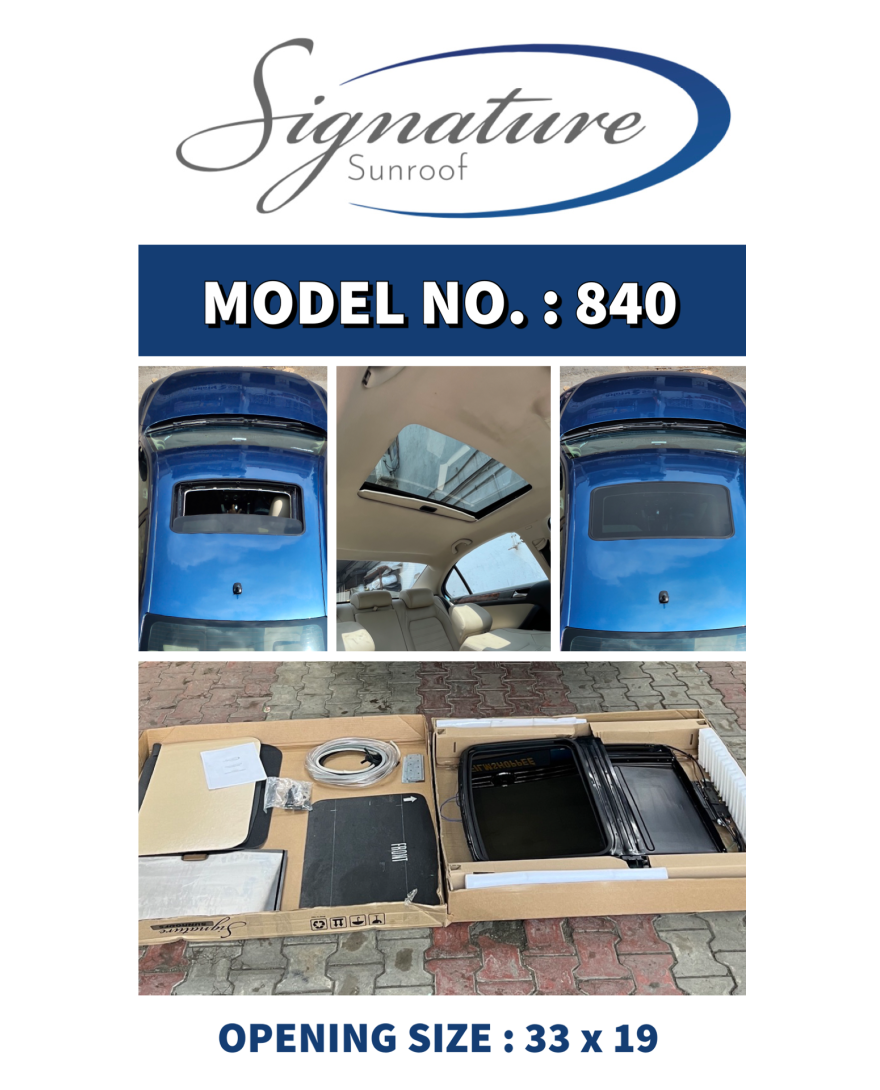 Signature Series 840 Sunroof | 19 Inch x 33 Inch Opening | For a Flat Roof